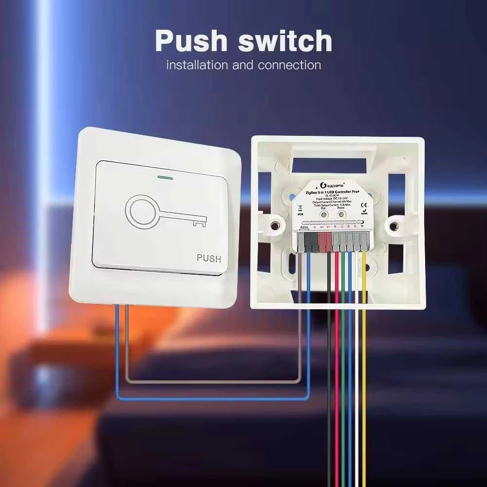 Gledopto GL-C-301P Zigbee Pro+ mini RGBCCT LED valdiklis
