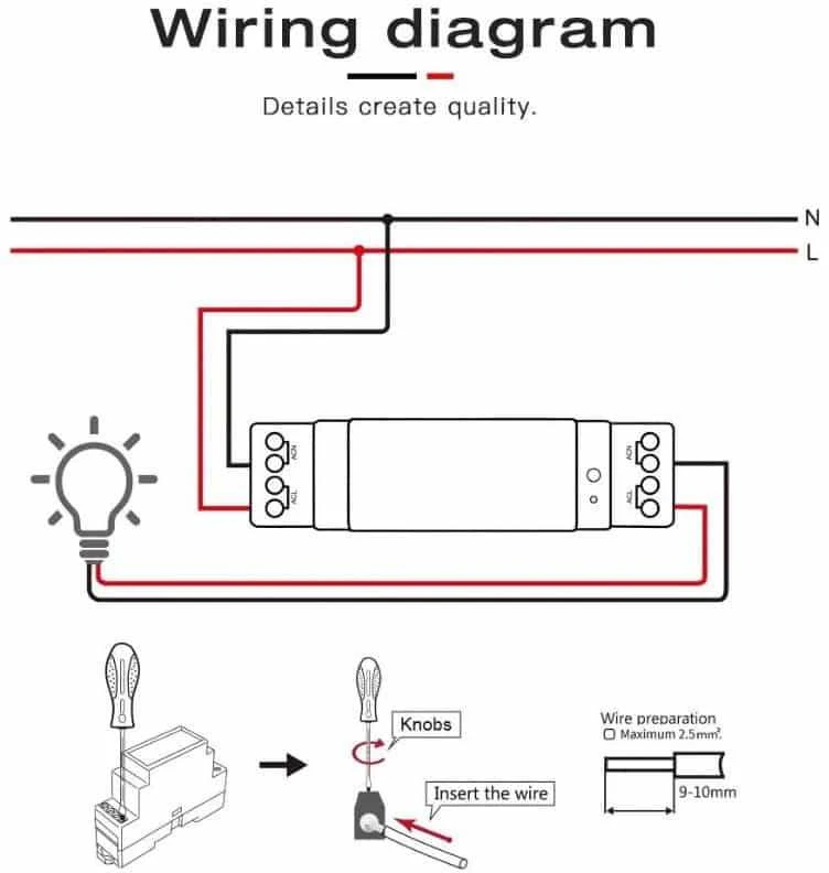 Gledopto GL-DR-001Z Tuya Zigbee relė su el. sąnaudų matavimu 16A