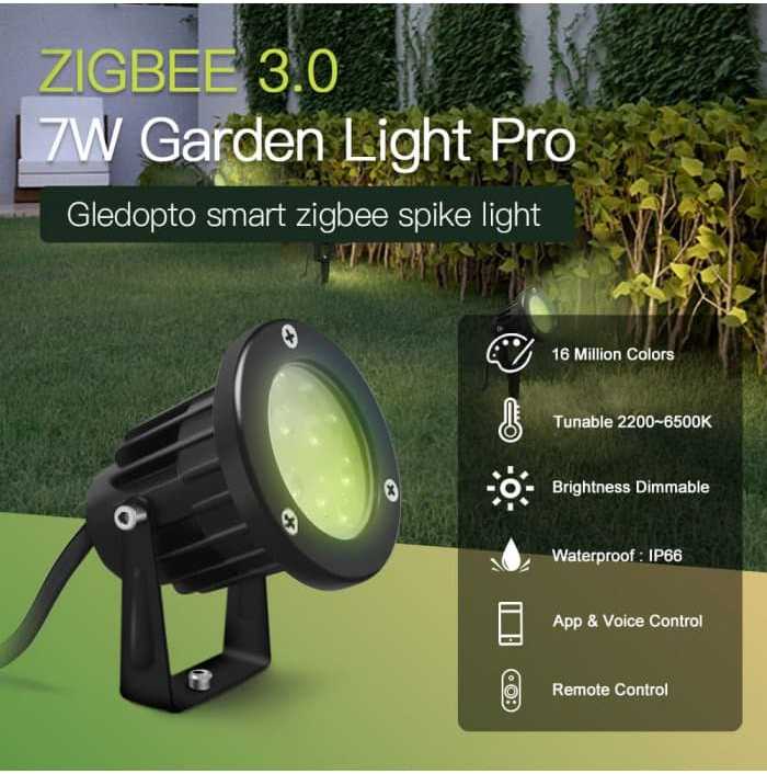 Gledopto Gledopt Zigbee Pro Lauko šviestuvas RGB+CCT 7W