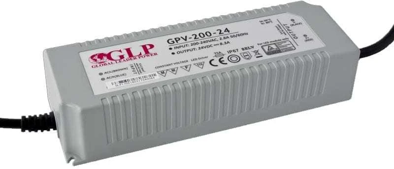 GLP 200W LED Maitinimo šaltinis GPV 12V IP67