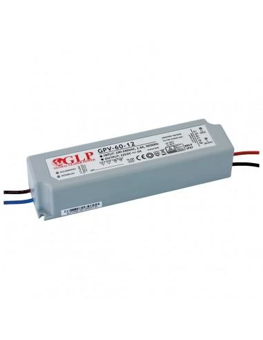60W LED Maitinimo šaltinis GLP 12V IP67