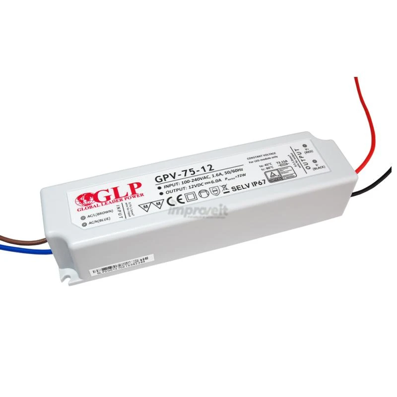 TST 72W LED Maitinimo šaltinis GLP 12V IP67