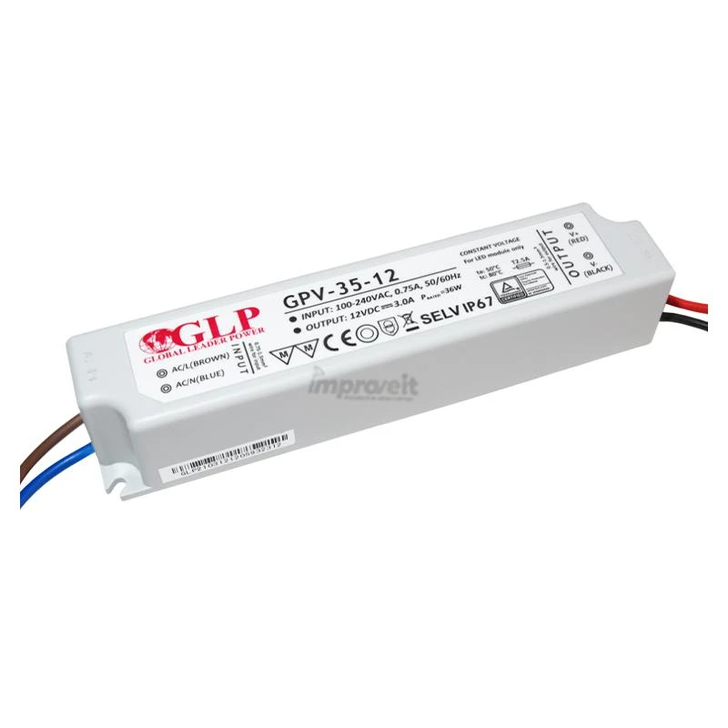 TST 72W LED Maitinimo šaltinis GLP 12V IP67