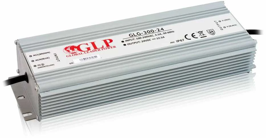 GLP 300W LED Maitinimo šaltinis GLG 24V IP67