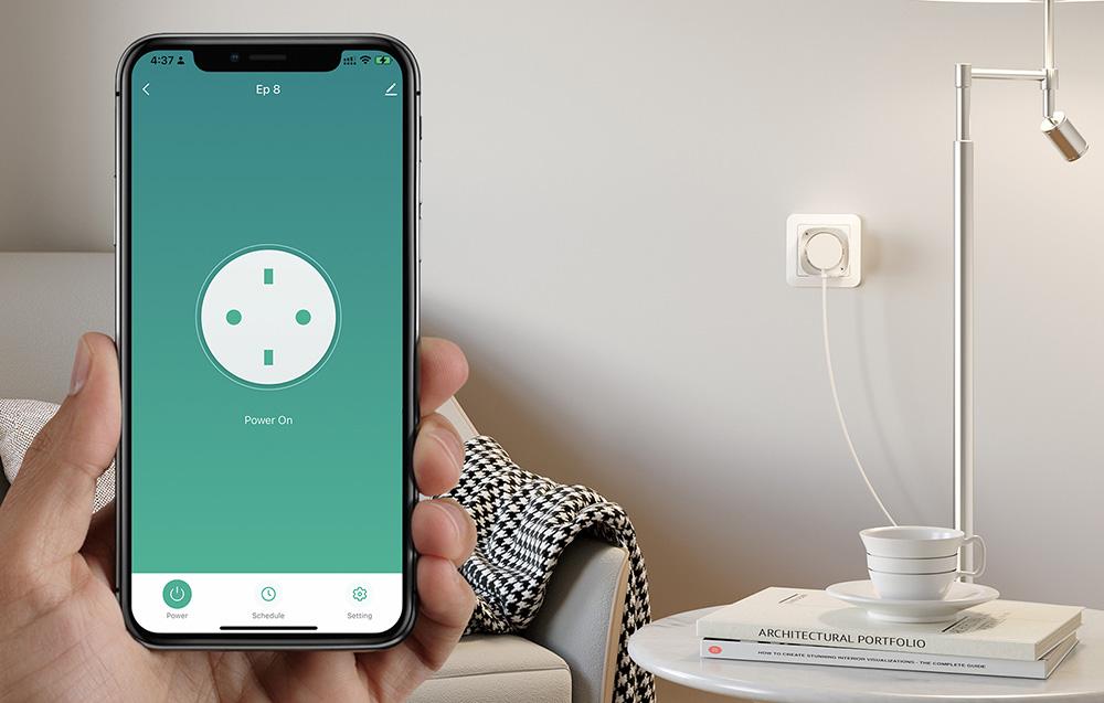 Gosund EP8 Wifi išmanusis kištukas valdomas programėle TUYA, Smart Life, Gosund App
