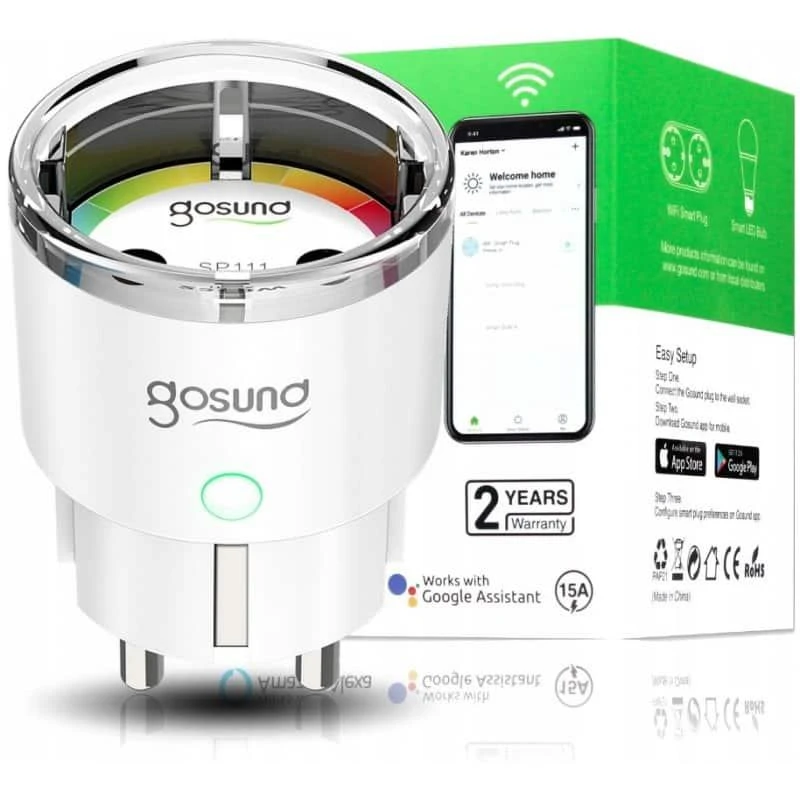 Gosund Nitebird Išmanusis kištukas WiFi Gosund SP111 3680W 16A Tuya