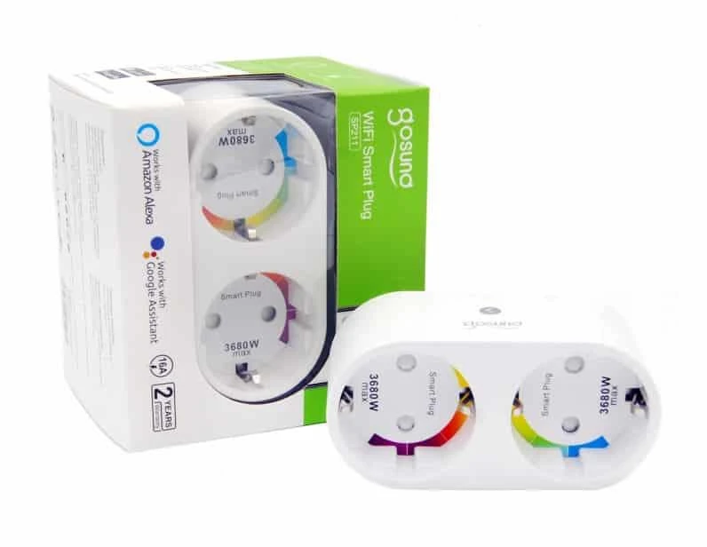 Gosund Nitebird Dvigubas išmanusis kištukas WiFi Gosund SP211 3500W 16A