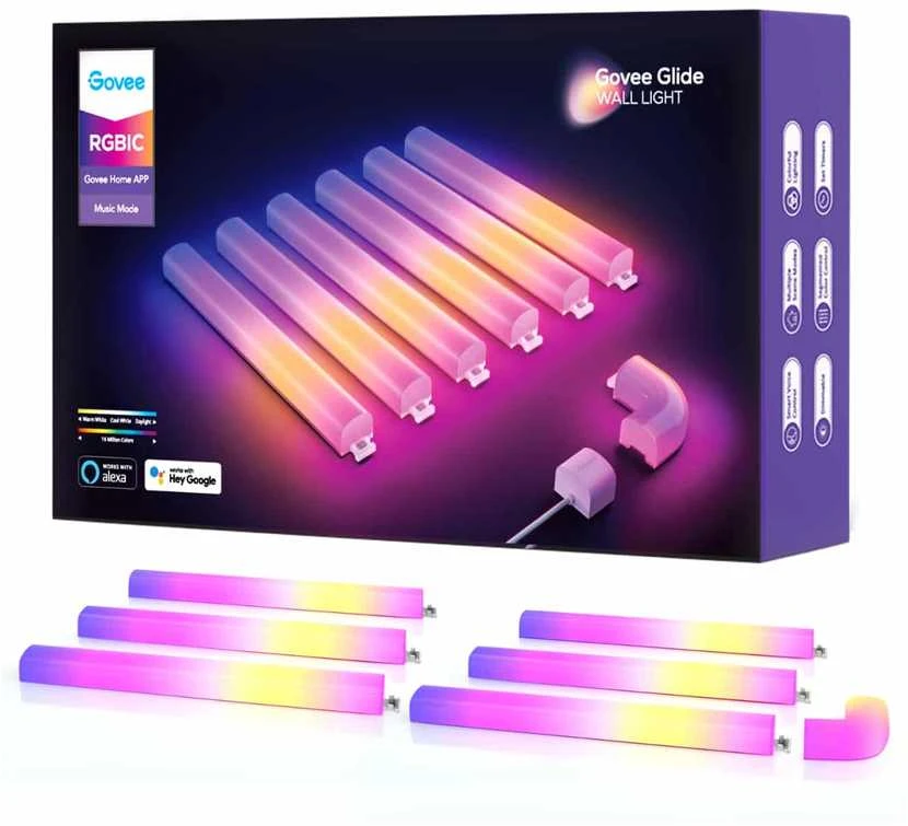 Govee H6062 Slankiojanti siena (6+1) | LED panelės | RGBIC