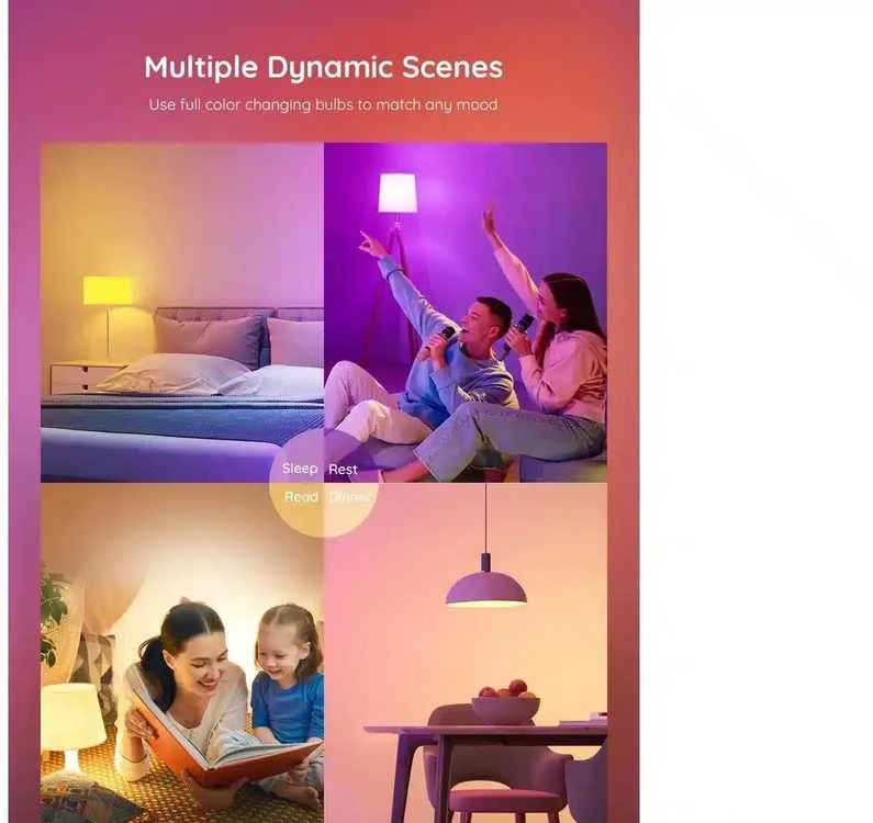 Govee H6008 RGBWW išmanioji 9W LED lemputė E27