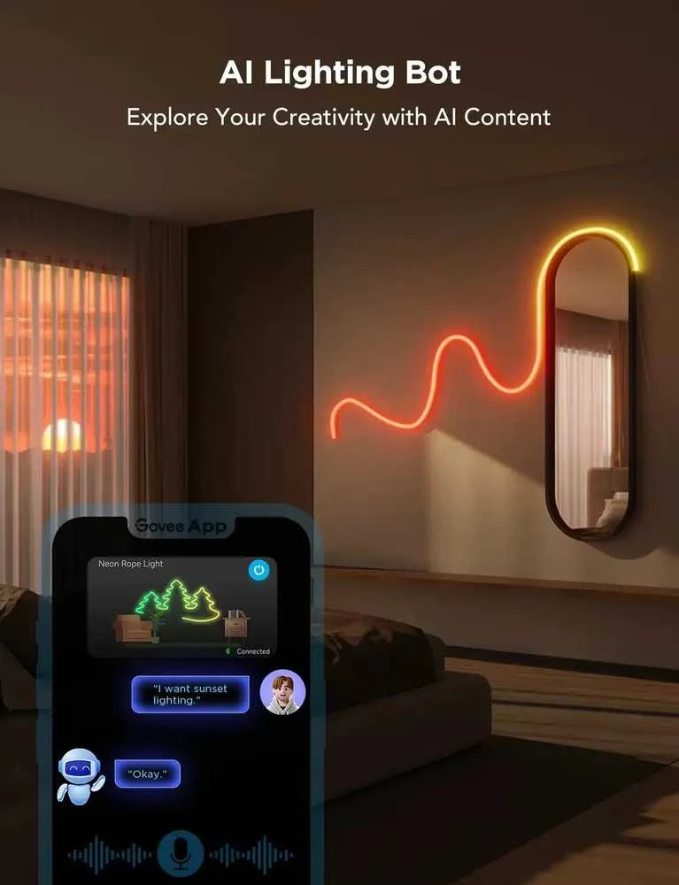 Govee H61D5 Neoniniai žibintai 2 5m | Oświetlenie LED | Matter, HomeKit, Google, Alexa, SmartThings