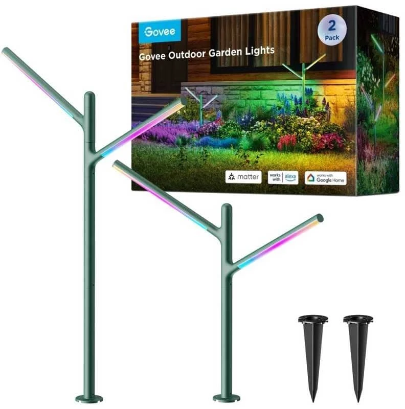 Govee H7086 RGBICWW LED sodo šviestuvai | RGBWW, 1100 lm, 2,4 GHz „Wi-Fi“ + „Bluetooth“, IP66