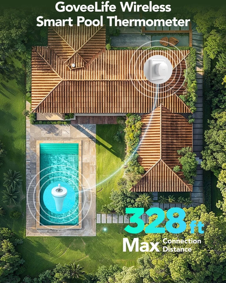 GoveeLife Smart Thermometer P1 – išmanus baseino termometras su Wi-Fi Gateway