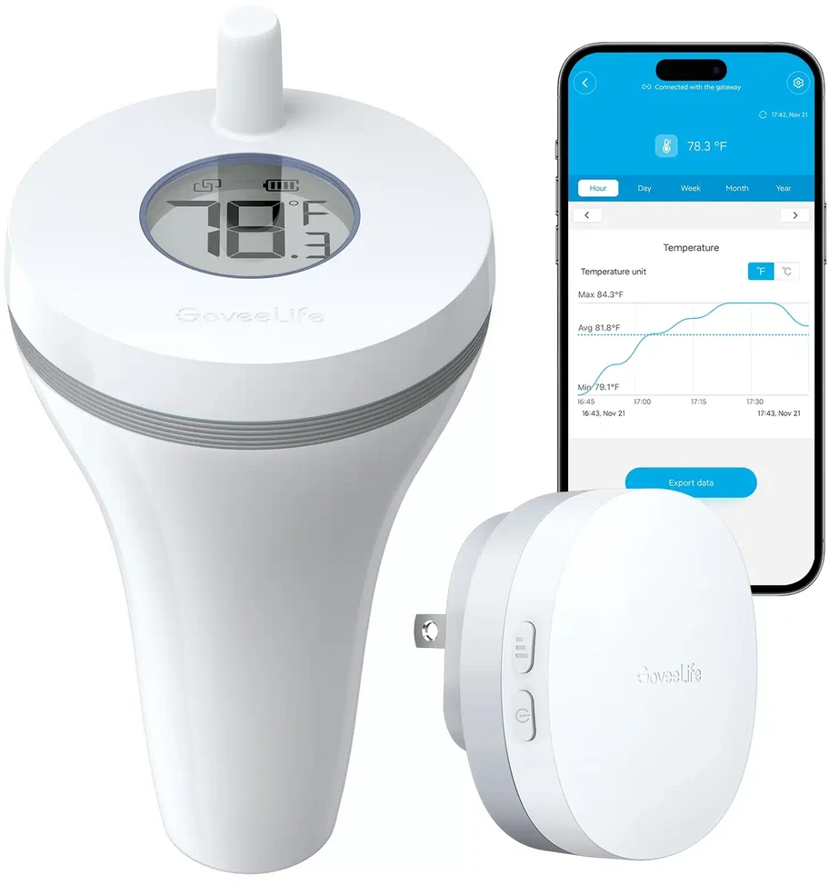 GoveeLife Smart Thermometer P1 – išmanus baseino termometras su Wi-Fi Gateway