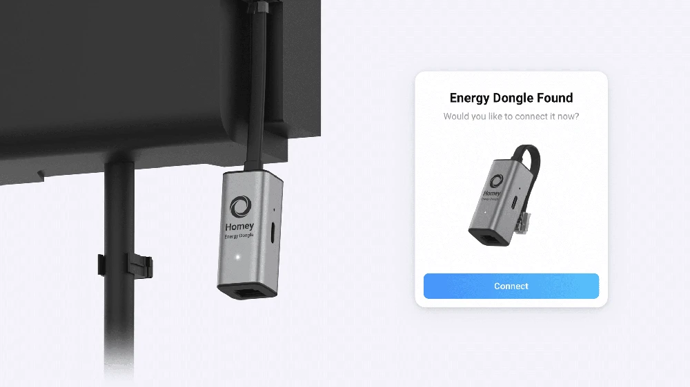 Homey Energy Dongle adapteris skirtas P1 suderinamiems energijos skaitikliams
