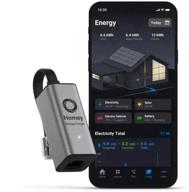 Homey Energy Dongle adapteris skirtas P1 suderinamiems energijos skaitikliams