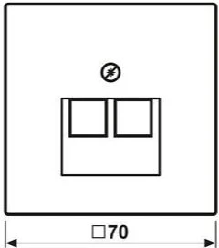 Kompiuterinio lizdo apdaila JUNG LS969-2UASW (juoda, 2xRJ45)
