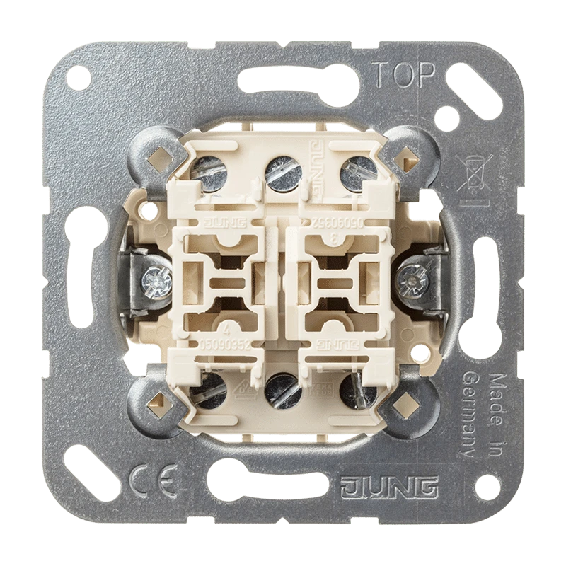Dvigubas jungiklis be fiksacijos JUNG 539 U, 10A, 250V~