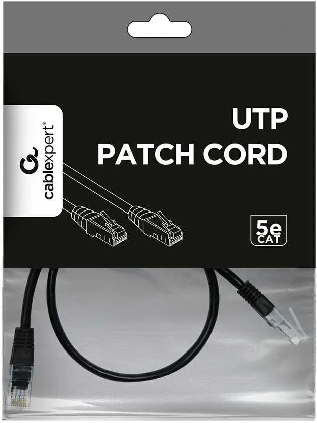 GEMBIRD PP6U-0,25M/BK Gembird Patch laidas UTP Cat6 0,25 m