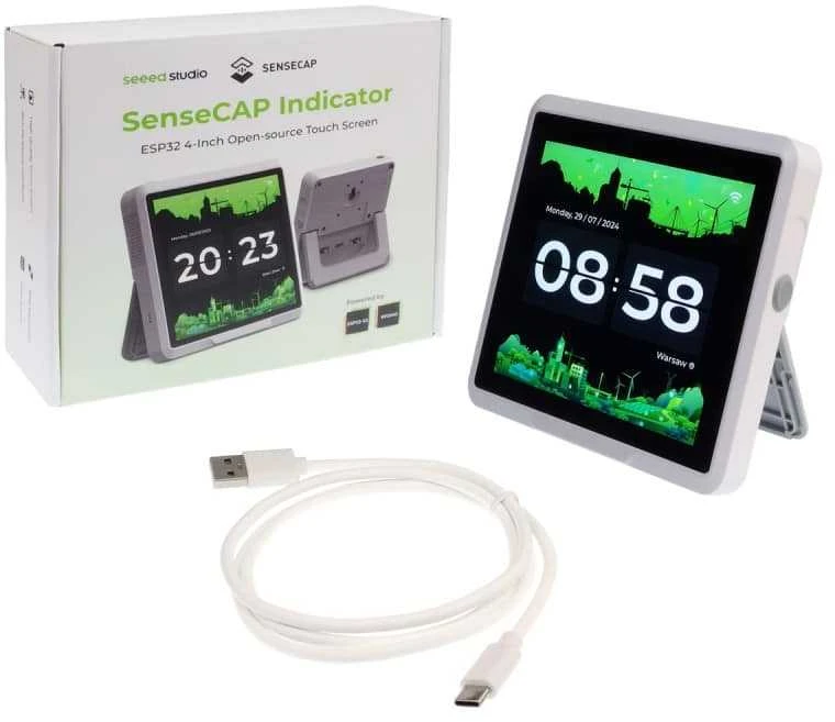 Kita Seeedstudio SenseCAP Indikatorius ESP32-4 Open-source ekranas CO2, tVOC, temperatūros, drėgmės sensoriai