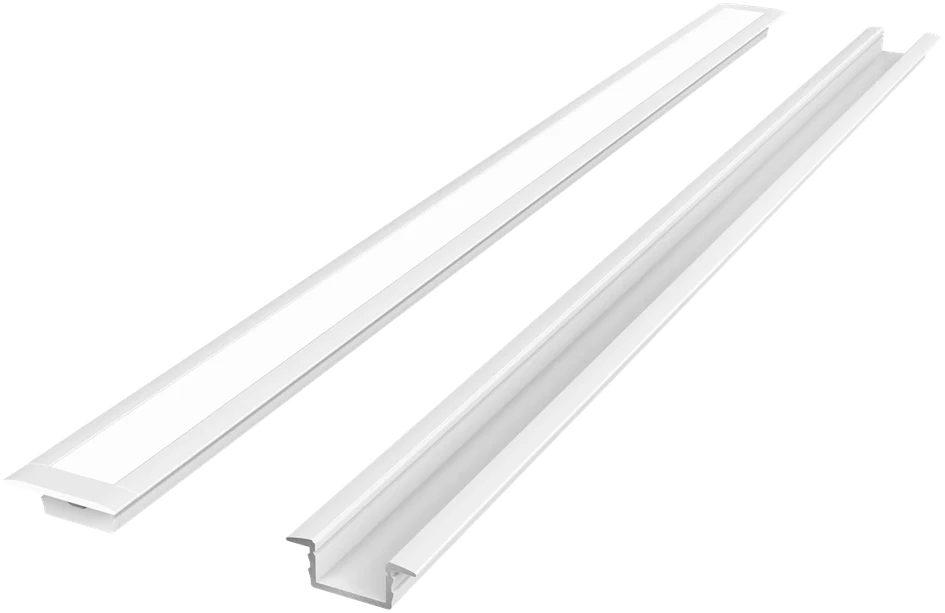 Led Line Prime LED profilio komplektas, 2m, kampinis, baltas, su baltu dangteliu, laikikliais ir aklėmis