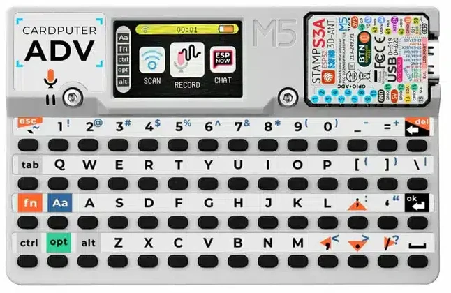 M5Stack Cardputer Adv versija – nešiojamasis kompiuteris su M5Stamp S3A moduliu – ESP32-S3FN8 – M5Stack K132-Adv