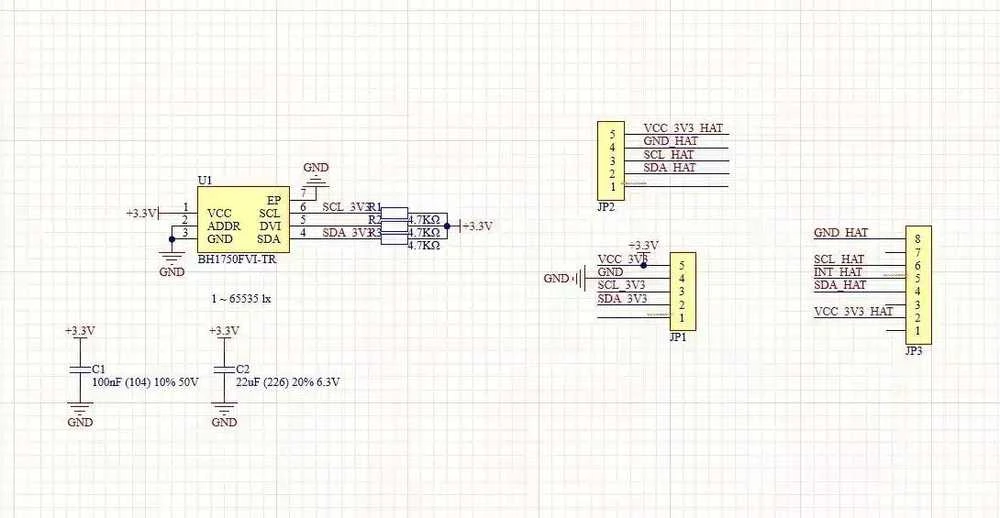 M5Stack M5StickC HAT - DLIGHT aplinkos šviesos jutiklis - BH1750FVI-TR