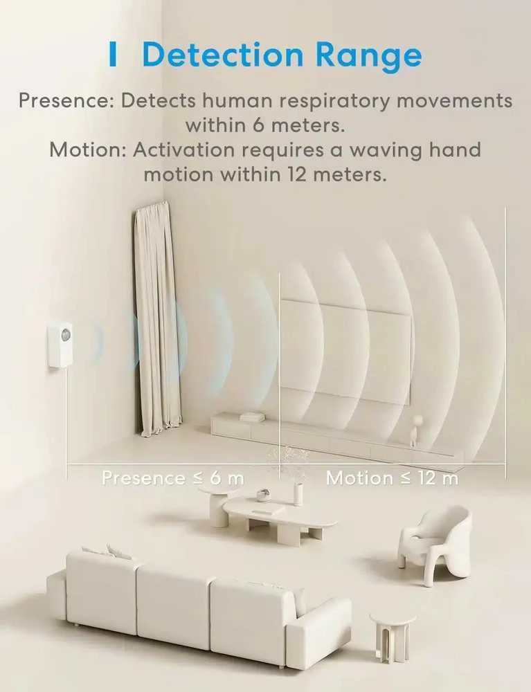 Meross MS600 wifi būvio sensorius Matter