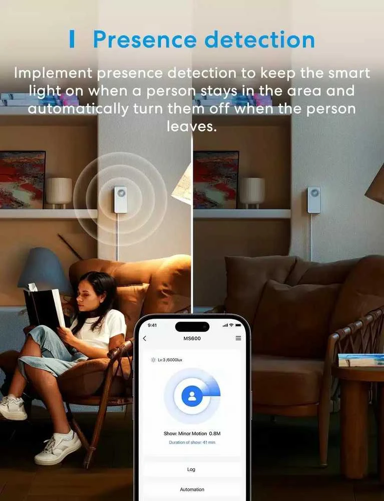Meross MS600 wifi būvio sensorius Matter