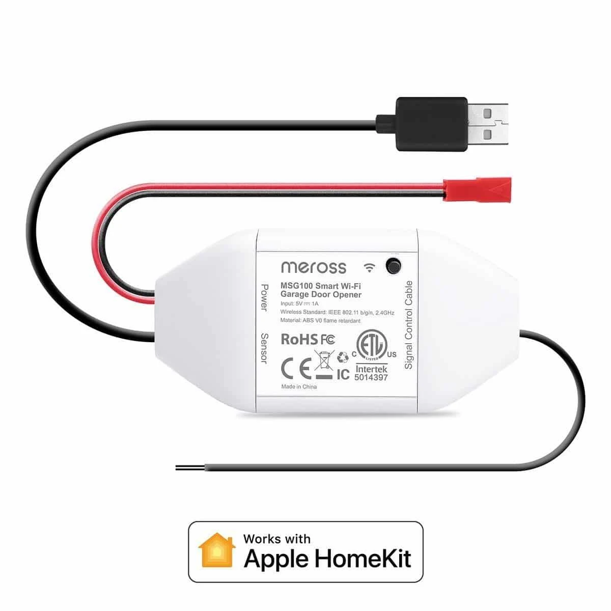 Meross MSG100HK išmanus garažo vartų valdiklis veikiantis su Apple Homekit