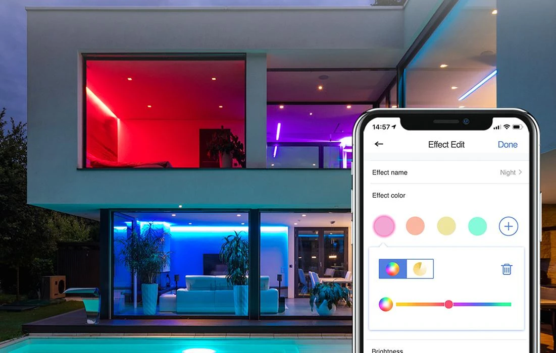 Meross MSL320HK 10 metrų Wifi LED juosta valdomas Apple Homekit, SmartThings