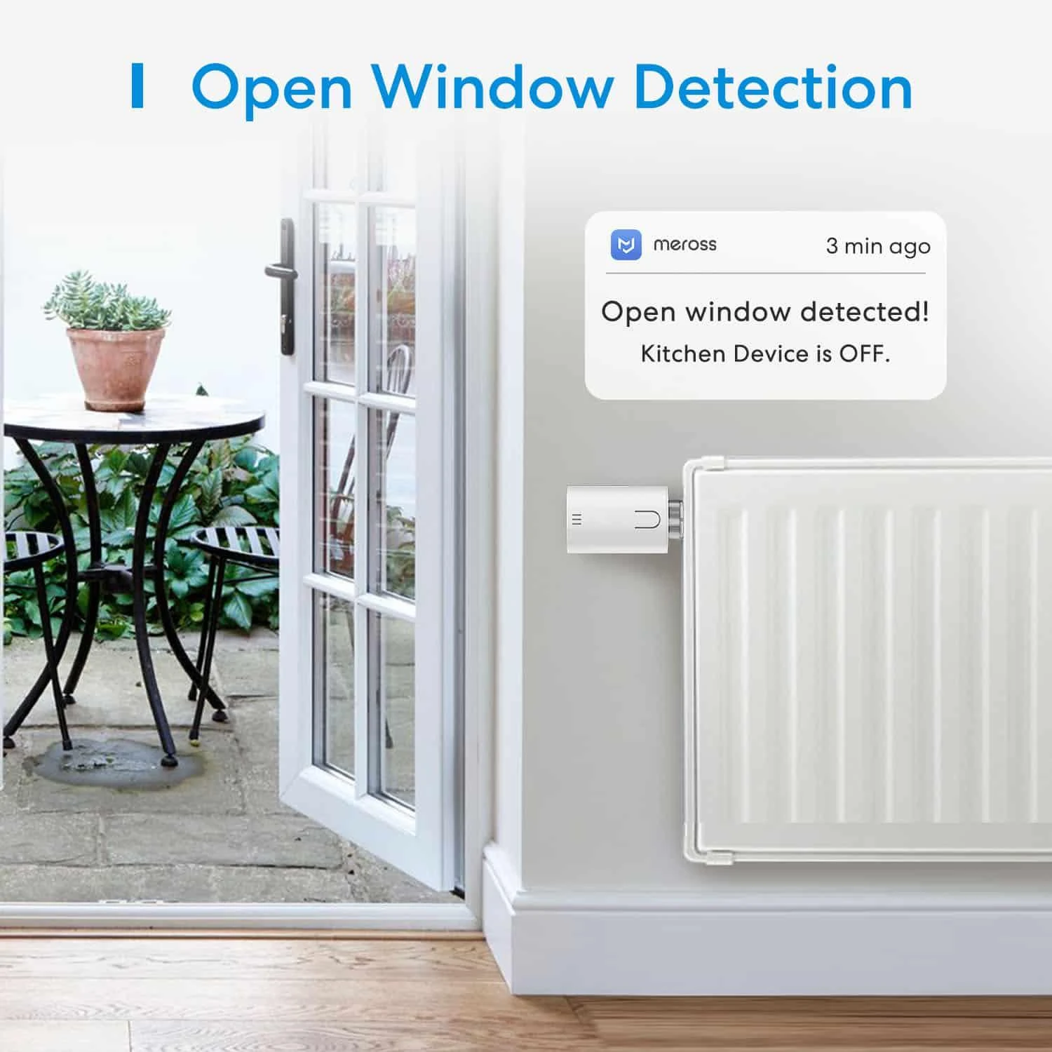 Meross MTS150H išmanusis radiatoriaus termostatas su centrale, valdomas su Apple Homekit