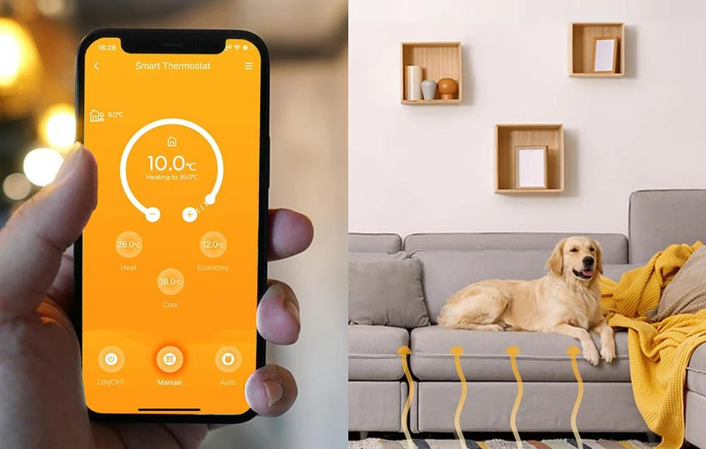 Meross MTS200 Wi-Fi termostatas veikia su Apple Homekit, SmartThings
