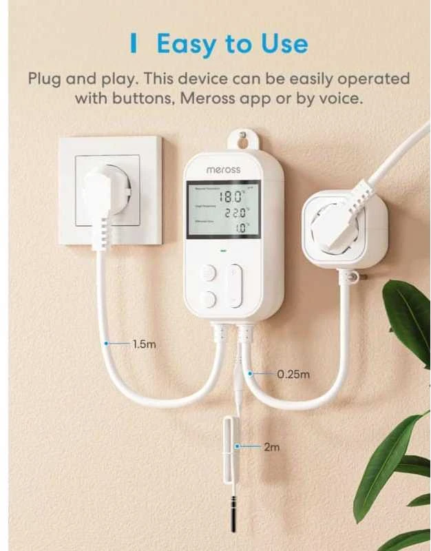 Meross MTS960HK išmanus Wifi termostatas šildymui/ šaldymui