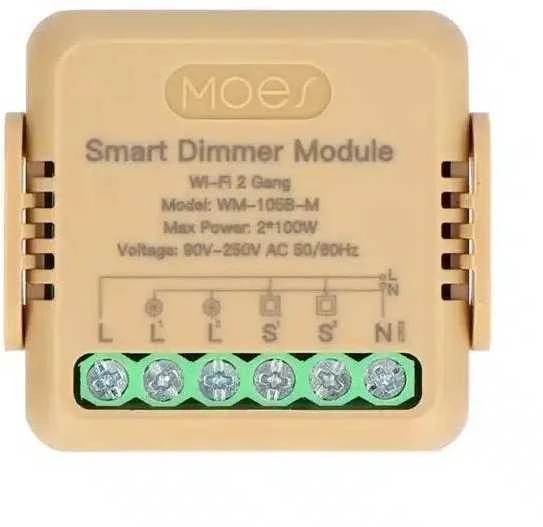 Moes Dimmer išmanusis 2 kanalų Wifi šviesos reguliatorius (WM-105B-M)