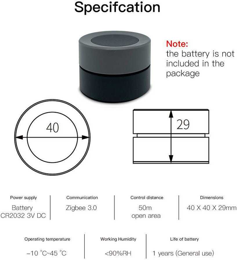 Moes Smart Knob išmanusis bevielis Zigbee sukamas mygtukas TUYA