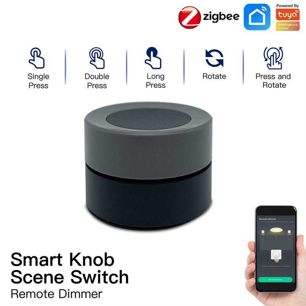 Moes Smart Knob išmanusis bevielis Zigbee sukamas mygtukas TUYA