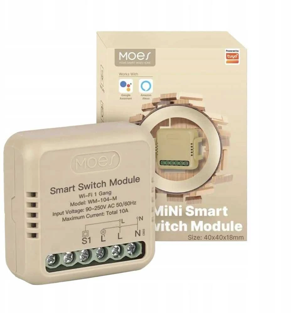 Tuya – mini WiFi siųstuvas – Android/iOS programa – Moes WM-104-M
