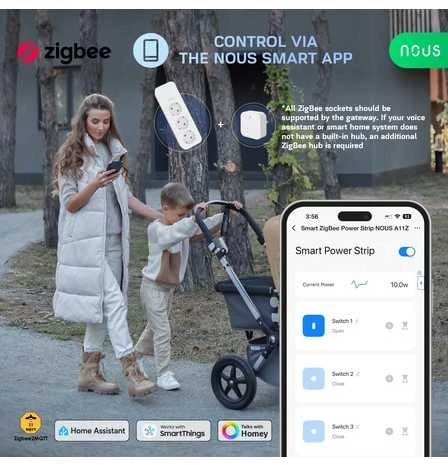 Nous A11Z Išmanusis Zigbee prailgintojas 16A