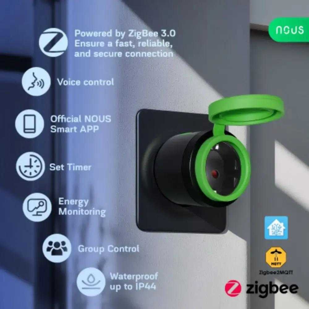 Nous A6Z IP44 Zigbee išmanusis lauko kištukas 16A