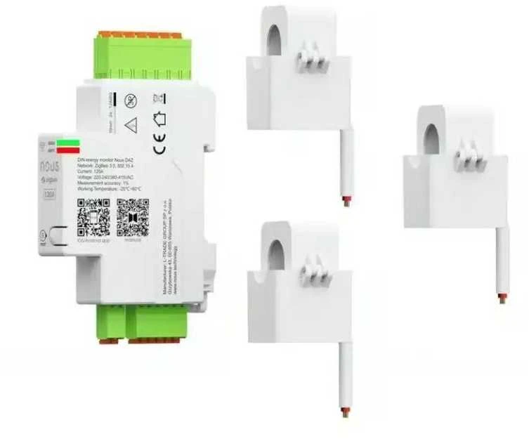 NOUS D4Z Zigbee 3.0 120A DIN 3 fazių elektros sąnaudų skaitiklis