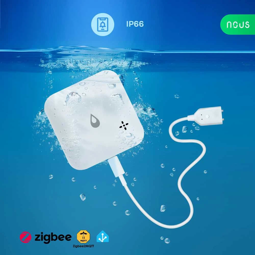 Nous E13 Zigbee išmanus vandens nuotėkio daviklis