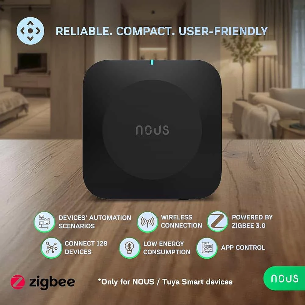 NOUS E15 Išmanioji namų centralė ZigBee 3.0 (2.4/5 GHz)