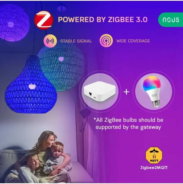 NOUS P3Z Zigbee išmanioji lemputė RGB E27 TUYA