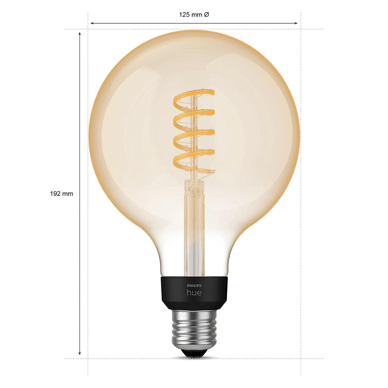 Philips Hue Baltas Ambiance LED G125 lempa E27 Zigbee, Bluetooth