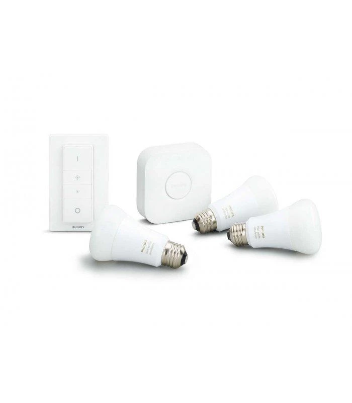 Išmanaus apšvietimo rinkinys Philips Hue 3x E27 lemputės + reguliatoriaus jungiklis