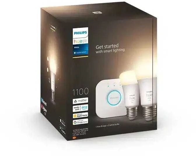 „Philips Hue Baltas LED“ pradinis rinkinys E27 „Zigbee“, „Bluetooth“