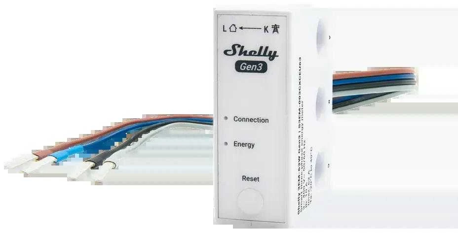 Shelly 3EM-63W Gen3 elektros sąnaudų skaitiklis