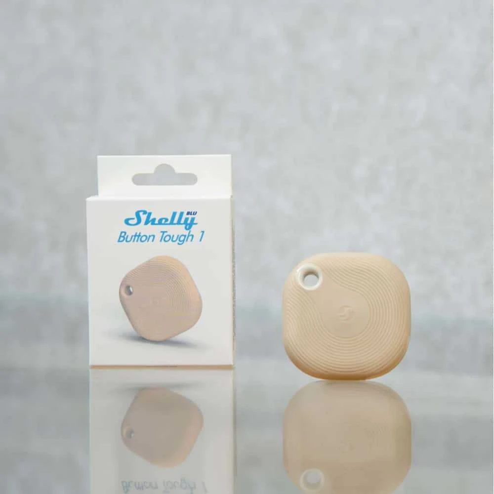 Shelly BLU Button Tough 1 Bluetooth valdomas veiksmo ir scenų aktyvavimo mygtukas - kreminė