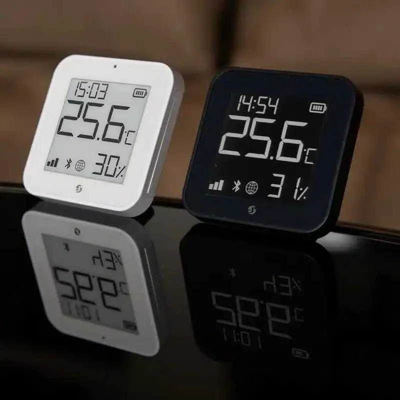 Shelly BLU H&T Ekranas ZB temperatūros, drėgmės, LUX sensorius, Bluetooth, Zigbee, Baltas