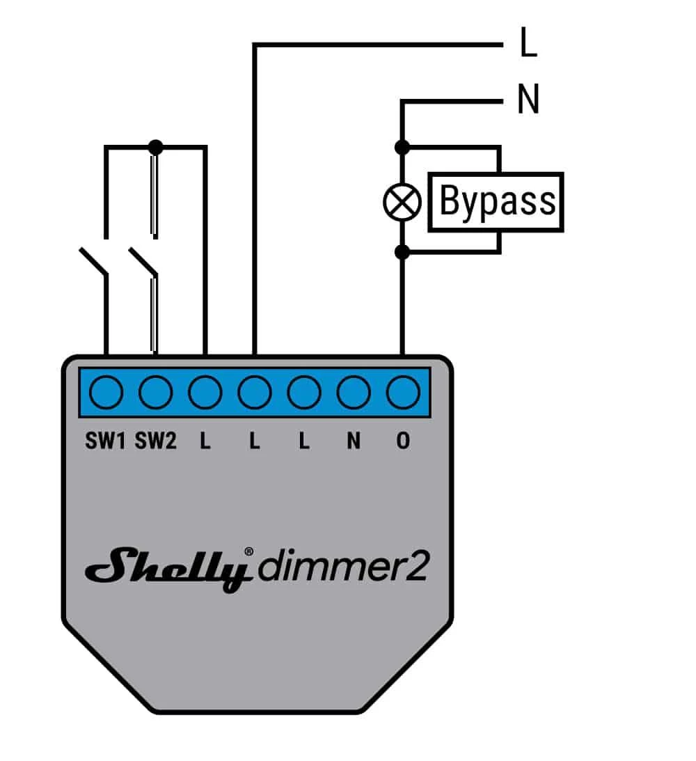 Shelly Dimmer 2 Wi-Fi valdoma relė su pritemdymo funkcija ir be nulinės linijos